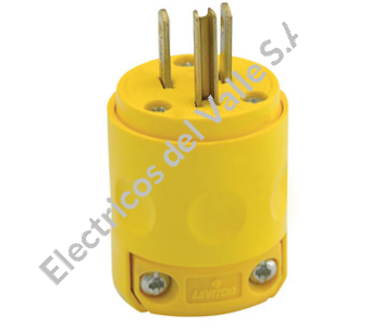 CLAVIJA 15 AMP CON POLO AMARILLO 515-PV 125V LEVITON