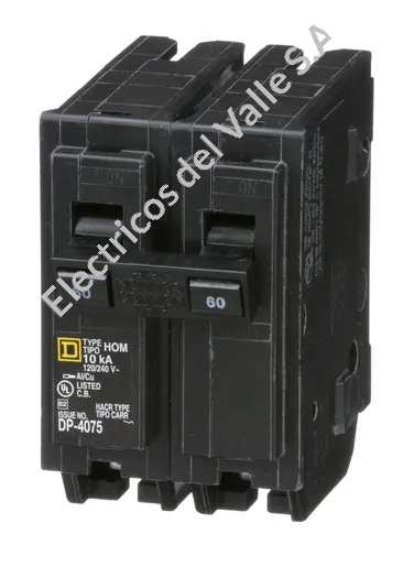 BREAKER 2X60 AMP INCRUSTAR HOM260  SCHNEIDER RETAIL