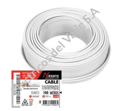 CABLE CU 12 BLANCO THHN/THWN AISLA NYLON