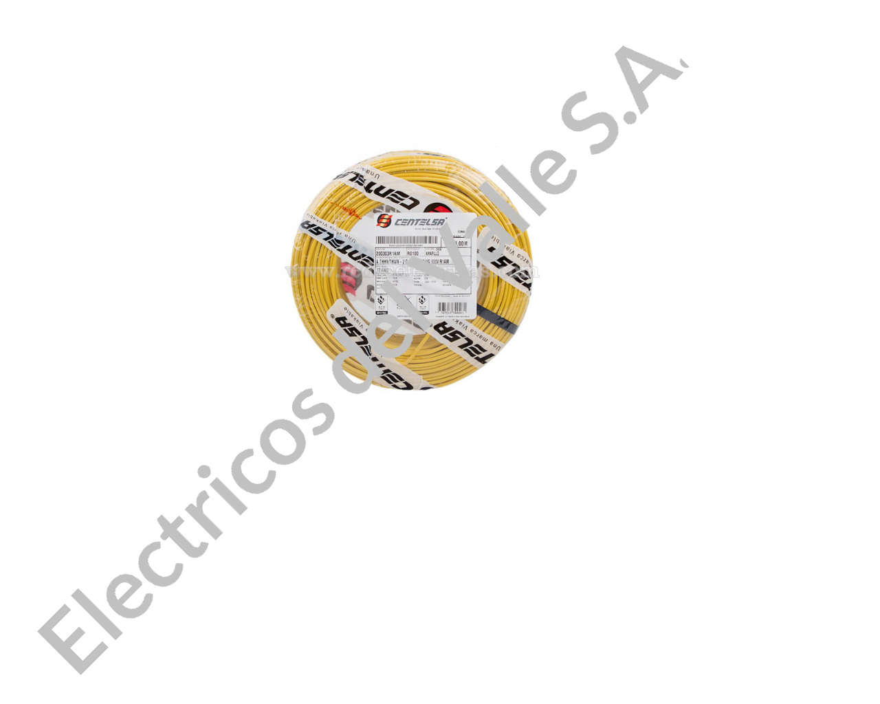ALAMBRE CU 12 AMARILLO THHN/THWN AISLADO NYLON