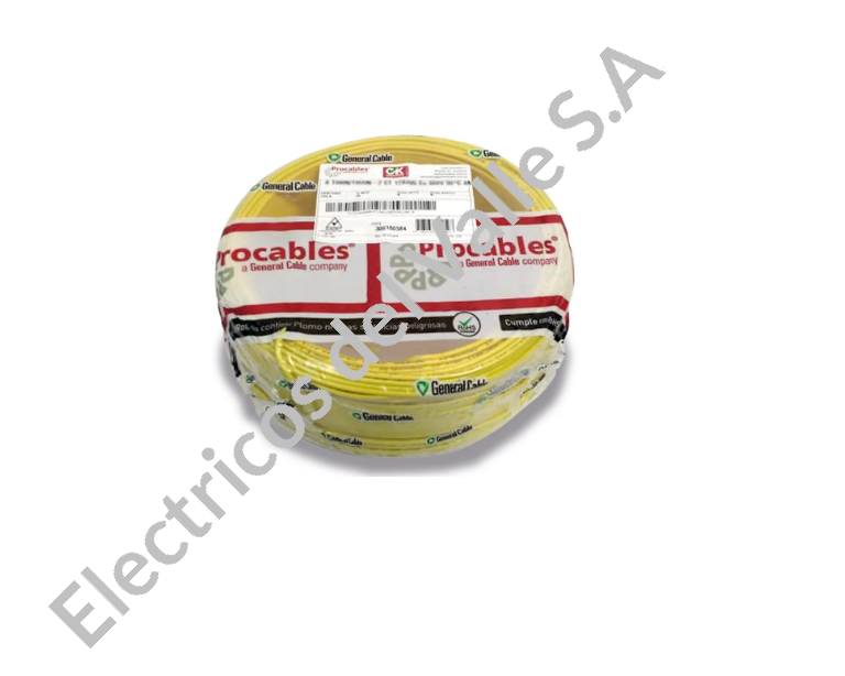 ALAMBRE CU 12 AMARILLO THHN/THWN AISLADO NYLON