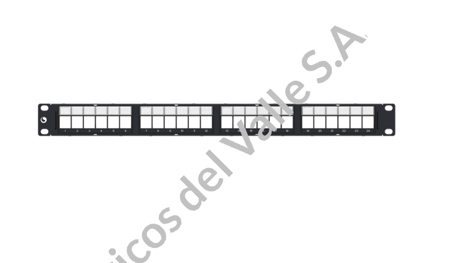 HERRAJE P/PATCH 24PTS SERIE SL CAT 6 + ORGANIZADOR POSPERIOR COMMSCOPE NETCONNECT