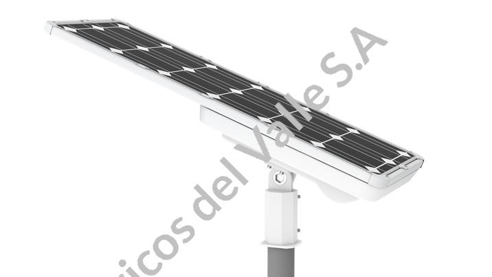 LUMINARIA LED SOLAR ALUMBRADO PUBLICO AIO 50W 8500lm IP66 IK08 5000K OPTICA IIIM C/SENSOR DE MOVIMIENTO NEXTCITY