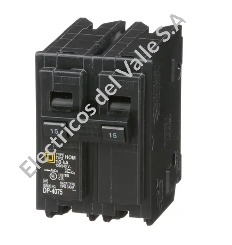 BREAKER 2X15 AMP INCRUSTAR HOM215  SCHNEIDER RETAIL