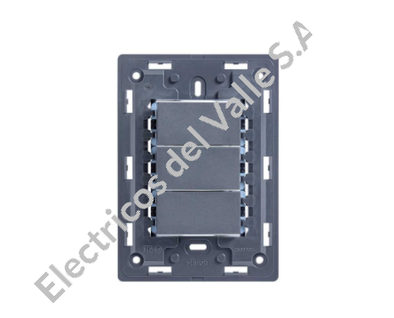 S26 INTERRUPTOR TRIPLE GRAFITO S/TAPA SIMON