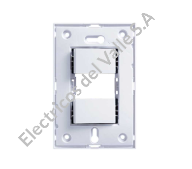 S25 INTERRUPTOR CONMUTABLE DOBLE BLANCO S/TAPA SIMON