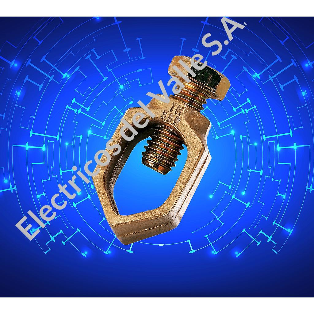 CONECTOR PARA VARILLA SOLIDA PUESTA A TIERRA COBRIZADO TIPO C - S/M