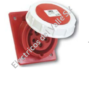 TOMA INDUSTRIAL  32A INCRUSTAR ROJA 440VAC 3P+T IP44 VCP