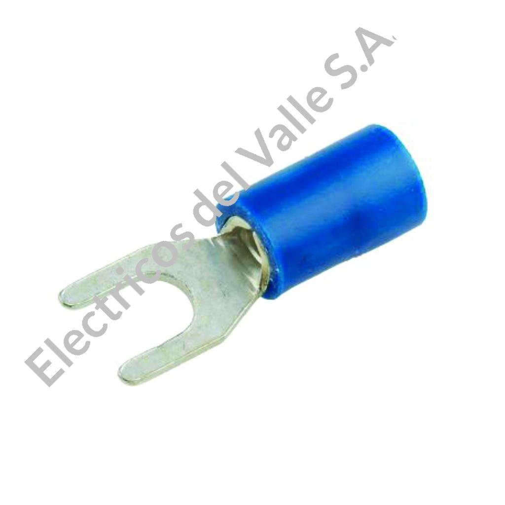 TERMINAL EN U AZUL  16-14AWG  1/4 VTU-2-6 VCP