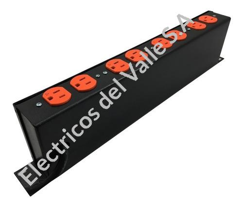 MULTITOMA PARA RACK HORIZONTAL 19&quot; 4 TOMAS PT AISLADA 8 SALIDAS
