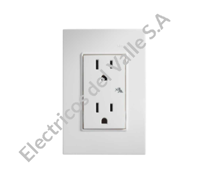 TOMACORRIENTE DUPLEX (2P+T) CON SISTEMA SEGURIDAD S23 SIMON
