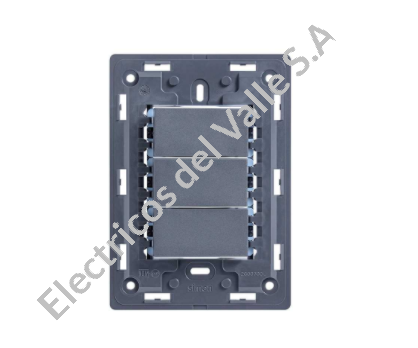 S26 INTERRUPTOR CONMUTABLE TRIPLE GRAFITO S/TAPA SIMON