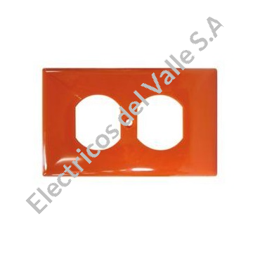 TAPA PLASTICA PARA TOMA DOBLE NARANJA DXN5100N  100 DEXSON