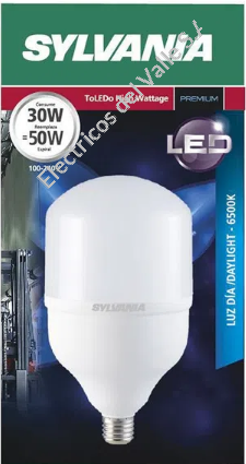 BOMBILLO LED 30W 6500K 2600Lm  E27 100-240V TOLEDO SYLVANIA 