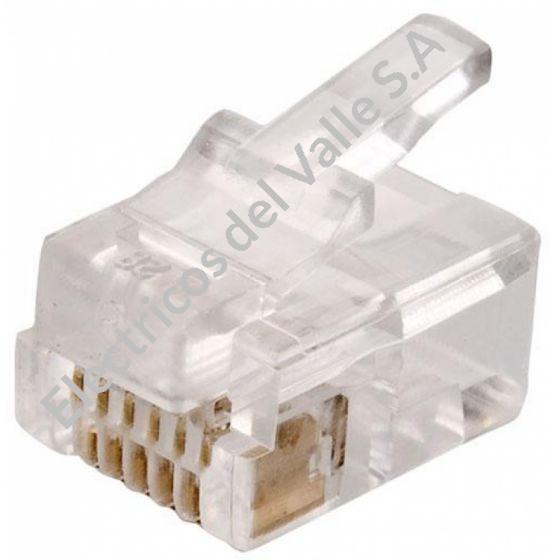 PLUG RJ-12 ANCHO 03040002 - S/M