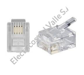 PLUG RJ-11 ANGOSTO 4 HILOS 03040001 - S/M