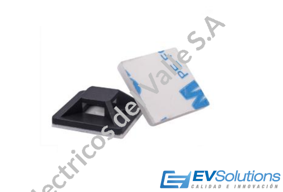 BASE ADHESIVA P/CABLE (25 UDS) 2.2LB NEGRA E.V.