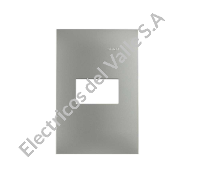 TAPA 1MOD ALUMINIO MATE SIN CHASIS S25 SIMON