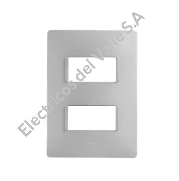 S26 TAPA 2MOD SIN CHASIS PLATA SIMON