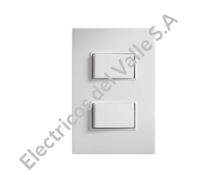 INTERRUPTOR CONMUTABLE DOBLE BLANCO S23 SIMON