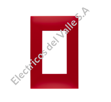S25 TAPA 3MOD ROJO CARMESI SIN CHASIS SIMON