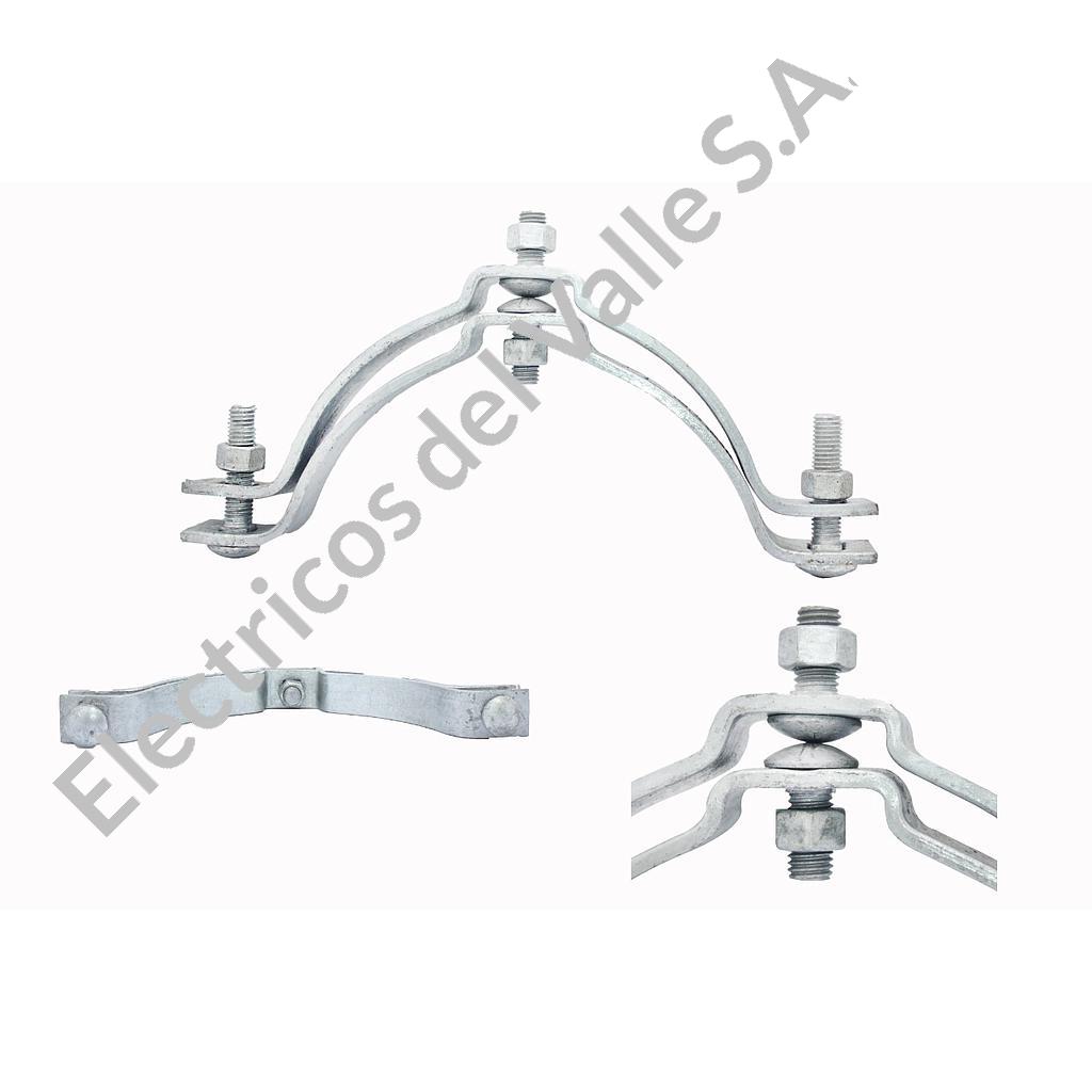ABRAZADERA 7&quot; DOBLE (180-190mm) GALVANIZADO