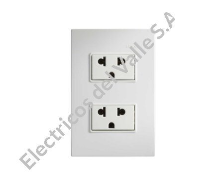 TOMACORRIENTE DUPLEX (2P+T) BLANCO S23 SIMON