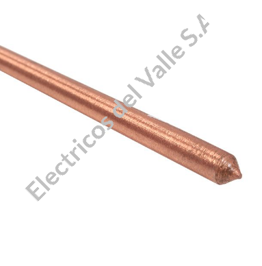 VARILLA SOLIDA DE COBRE 1/2 X 2.40MTS 12.7MM
