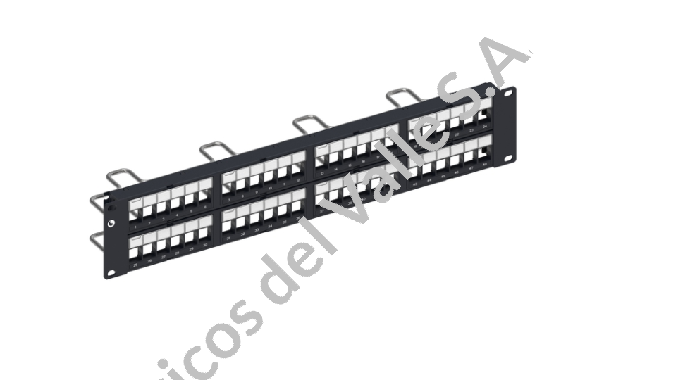HERRAJE P/PATCH 48PTS SERIE SL CAT 6 + ORGANIZADOR POSTERIOR COMMSCOPE NETCONNECT