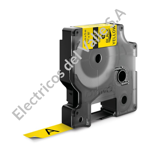 CARTUCHO DE VINILO 1/2&quot; 5.5MTS AMARILLO RHINO DYMO