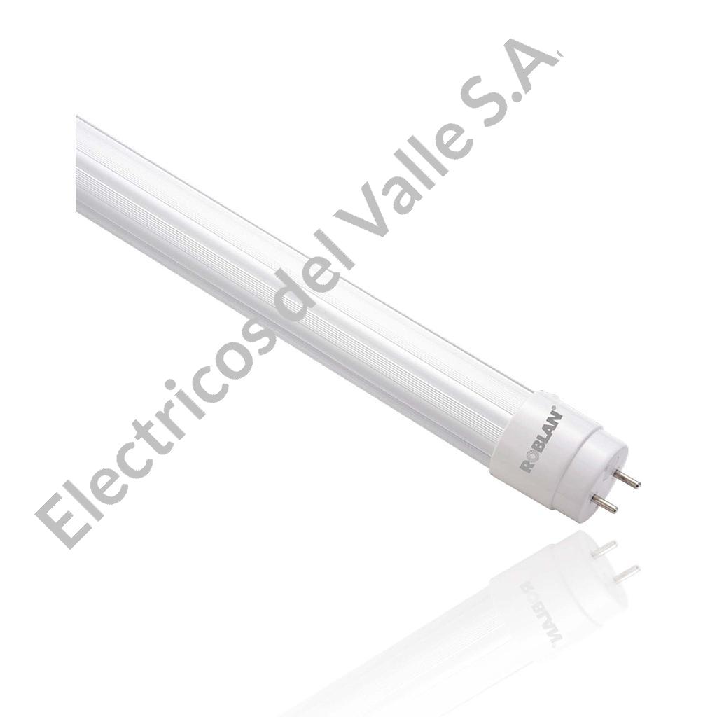 TUBO LED 9W 6500K T8 25000 HORAS 60CM 990LM VIDRIO ROBLAN***