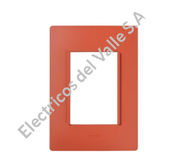 S26 TAPA 3MOD SIN CHASIS ROJO CORAL SIMON