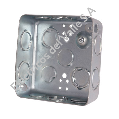 CAJA 4X4 GALVANIZADA CUADRADA C20 RETIE (2400) 1111E00010 - PROELECTRICOS