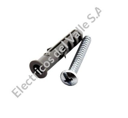 CHAZO PLASTICO 3/8 GIGANTE CON TORNILLO