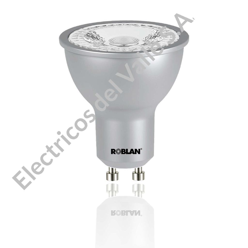 BOMBILLO LED DICROICO GU10 7W SMD 60º  6500K 575Lm 100-240V ROBLAN