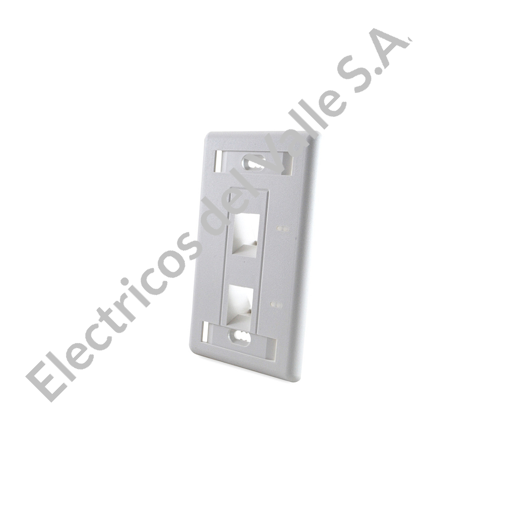 FACE PLATE 2 PTS BLANCO ANGULAD S110 1375155-3 COMMSCOPE NETCONNECT