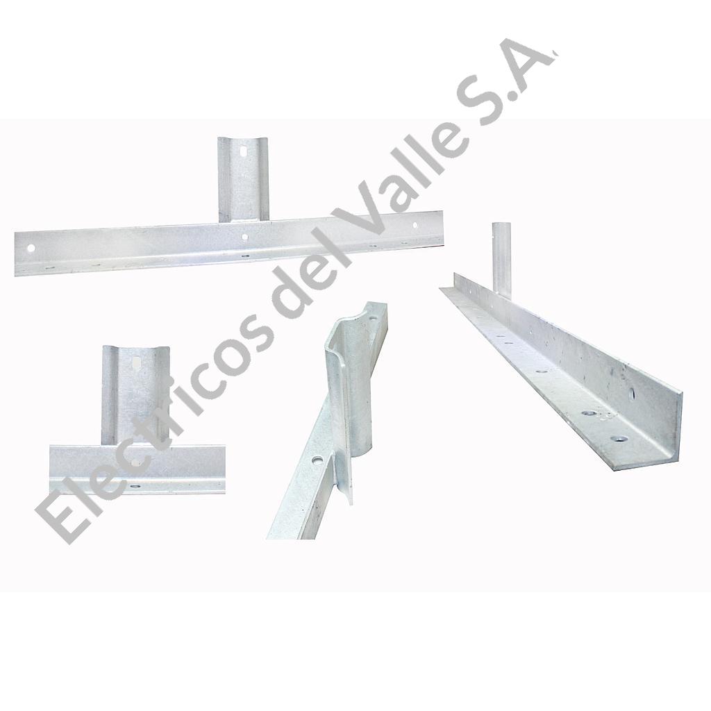 CRUCETA 2.40MTS 3X3X1/4&quot; CON PERFORACION DE 3/4 AUTOSOPORTADA