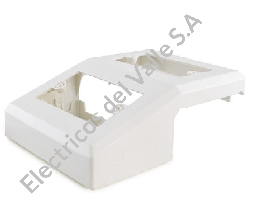 CAJA DOBLE P/CANALETA 100X45 BLANCO 5 DEXSON