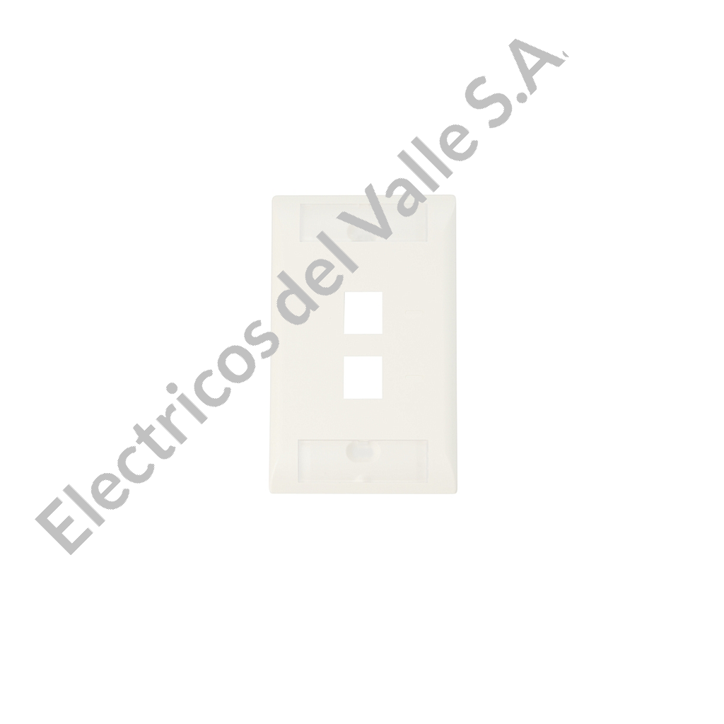 FACE PLATE 2 PTS BLANCO PLANO CON MARCACION COMMSCOPE NETCONNECT***