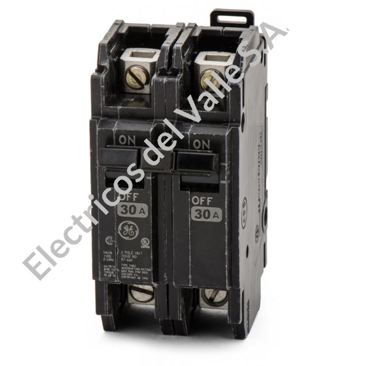 BREAKER SOBREPONER 2X30 AMP THQC2130 - G.E