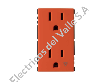 MODULO TOMA DOBLE PT AISLADA NARANJA S25 SIMON