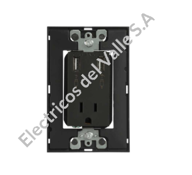 S25 TOMACORRIENTE 2P+T + 2 USB GRAFITO S/TAPA SIMON