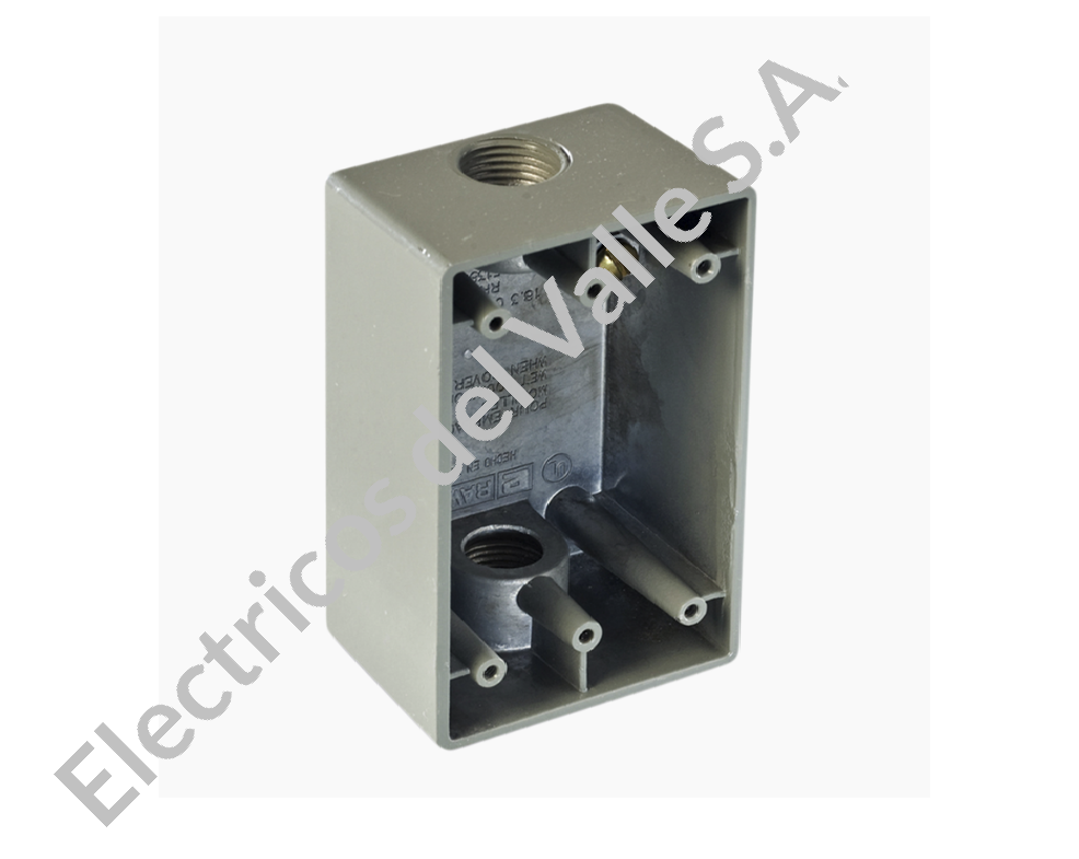 CAJA INTEMPERIE 1/2X2 SALIDAS 4X4 (1 SALIDA ARRIBA 1 SALIDA ABAJO) RC0482 - RAWELT