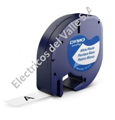CARTUCHO CINTA LT PLASTICA BLANCA 1/2&quot; X 4MTS RHINO DYMO