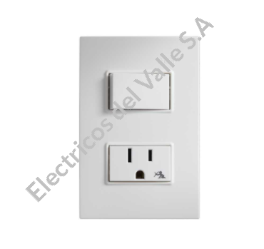 INTERRUPTOR + TOMA P.T CON S/SEGURIDAD S23 SIMON***