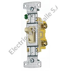 INTERRUPTOR SENCILLO SIN TAPA MARFIL HUBBELL