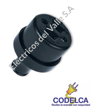 TOMA 15 AMP IND CAUCHO GRANDE C-010 CODELCA