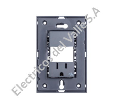 S25 INTERRUPTOR + TOMA P.T GRAFITO S/TAPA SIMON