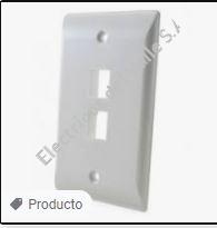 FACE PLATE 2 PTS BLANCO TIPO AMP 10 DEXSON