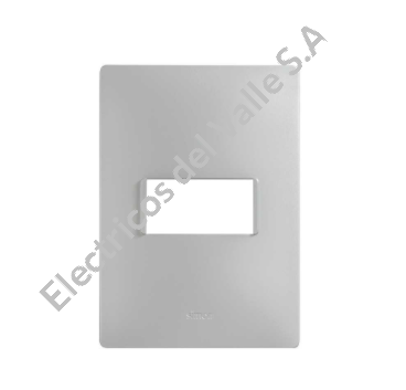 S26 TAPA 1MOD SIN CHASIS PLATA SIMON